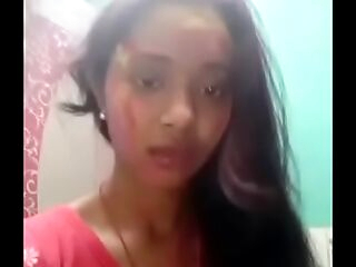 Indian girl take off clothes after playing Holi